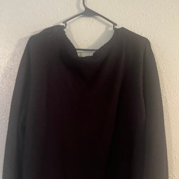 Lane Bryant Women's Black 26/28 Knit Sweater Soft Cozy Oversized Retro Comfy - Picture 9 of 10